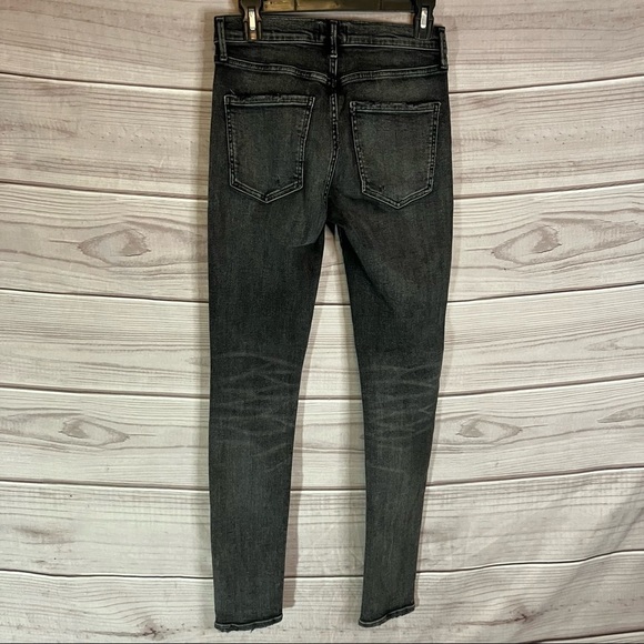 Agolde Sophie Distressed Skinny Jeans in Silence Black - Picture 9 of 13